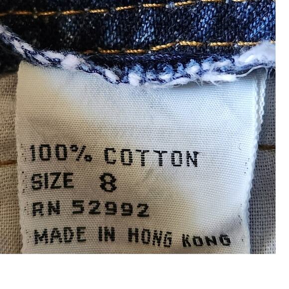 Jordache Jeans Girls Sz 8 Blue No Exit Tapered Hi-rise Pleated VTG 100% Cotton - Picture 5 of 7